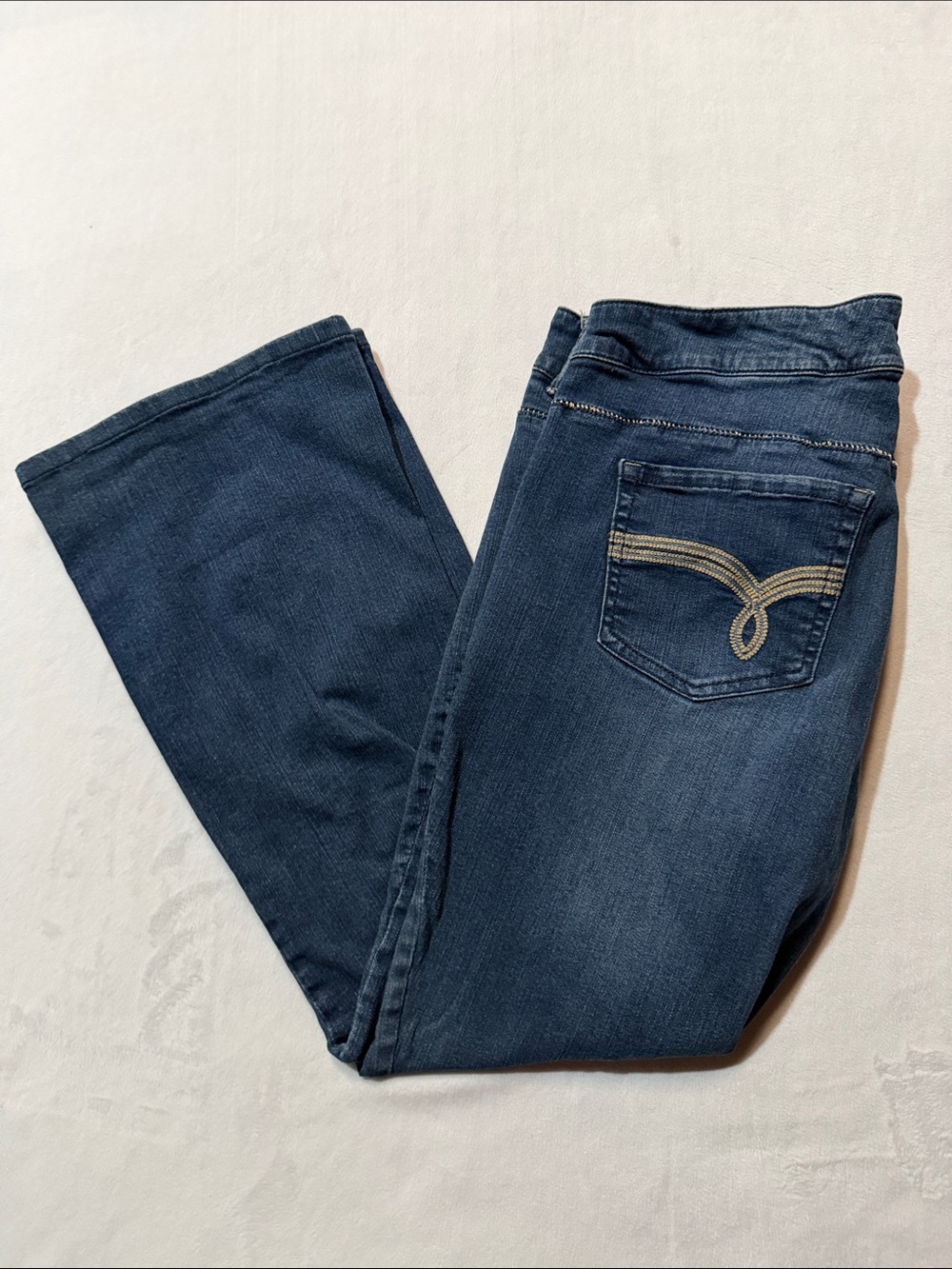 Torrid Dark Blue Bootcut Jeans with Contrast Pocket Stitching 16S